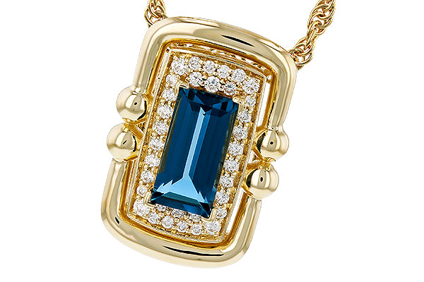B312-00315: NECK .84 LONDON BLUE TOPAZ .96 TGW (8x4MM LBT)