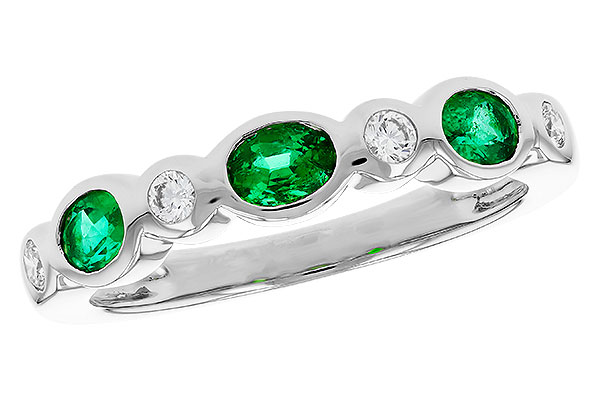 B312-00342: LDS WED RG .43 EMERALD .56 TGW