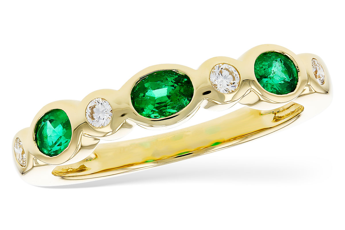 B312-00342: LDS WED RG .43 EMERALD .56 TGW