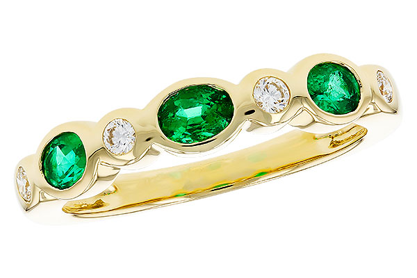 B312-00342: LDS WED RG .43 EMERALD .56 TGW