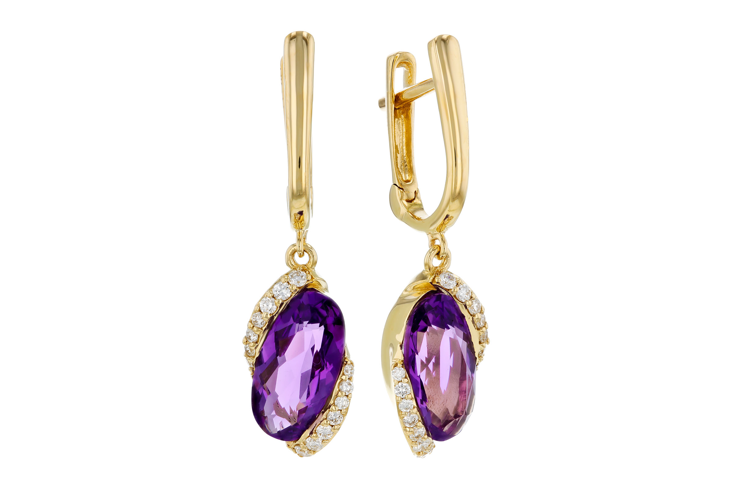 B312-02133: EARRINGS 2.14 TW AMETHYST 2.26 TGW (10x5MM AMY)