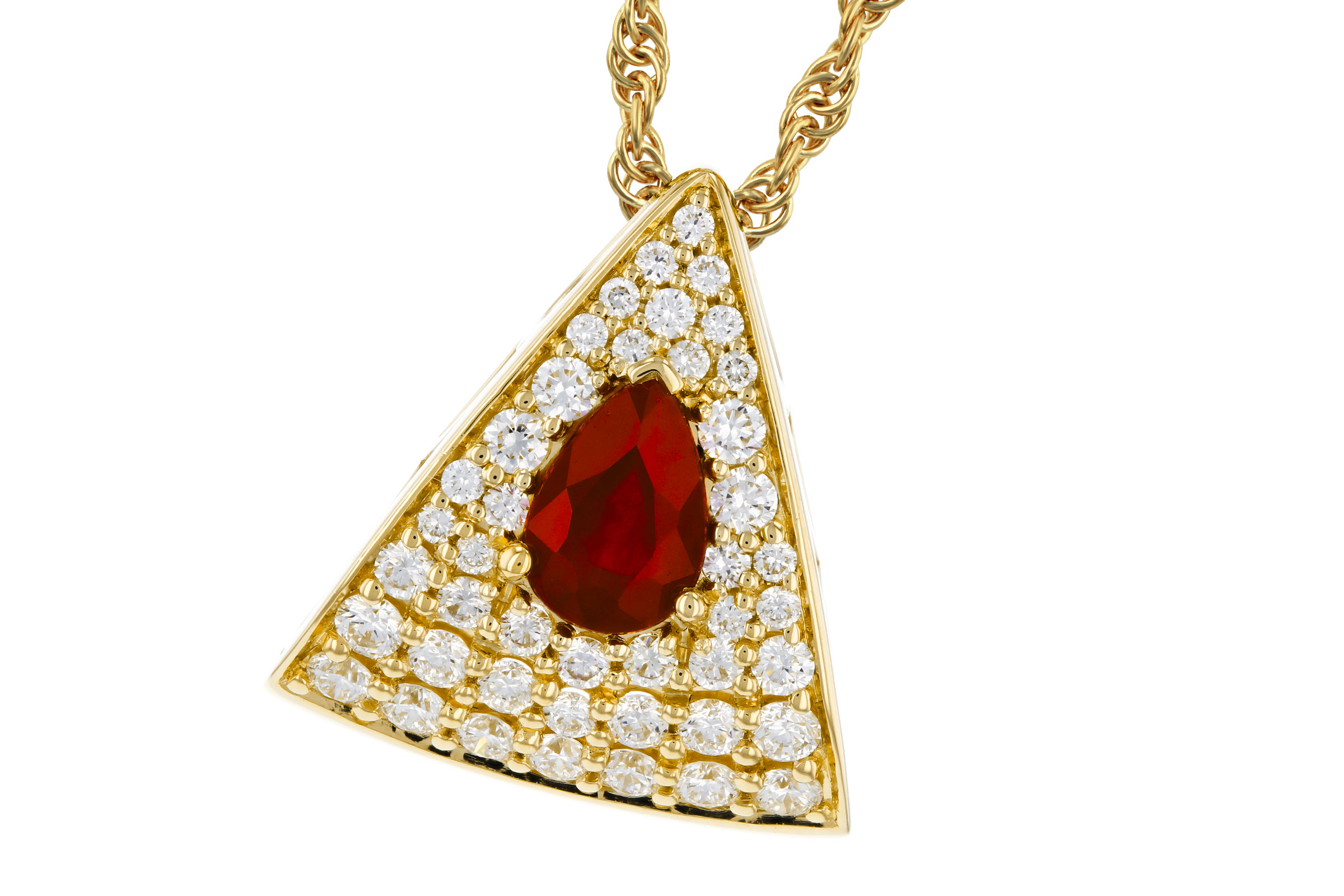 B312-02169: NECKLACE .46 RUBY .80 TGW (6x4MM RU)