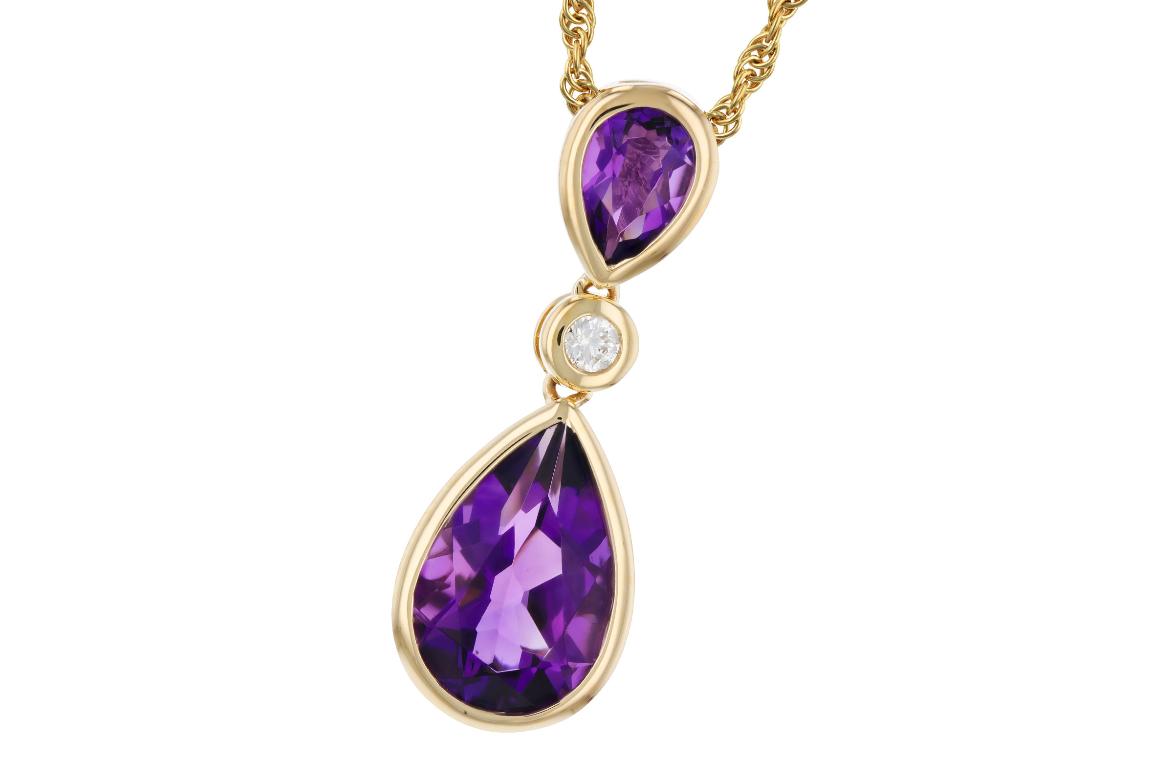 B312-03006: NECKLACE 1.92 TW AMETHYST 1.96 TGW