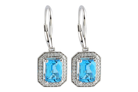 C223-84824: EARR 2.20 BLUE TOPAZ 2.36 TGW