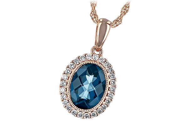 C225-64833: NECK 1.28 LONDON BLUE TOPAZ 1.41 TGW