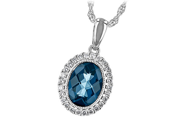 C225-64833: NECK 1.28 LONDON BLUE TOPAZ 1.41 TGW