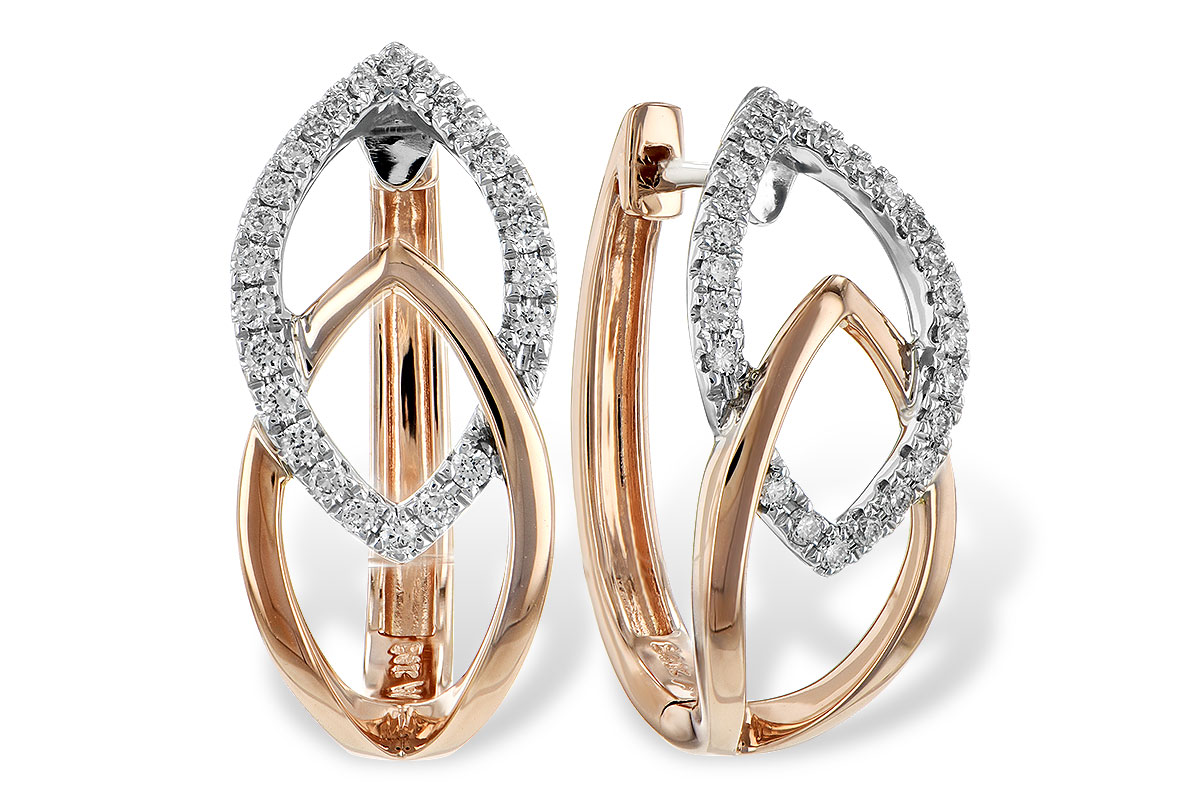 C225-71260: EARRING .25 TW (ROSE & WG)