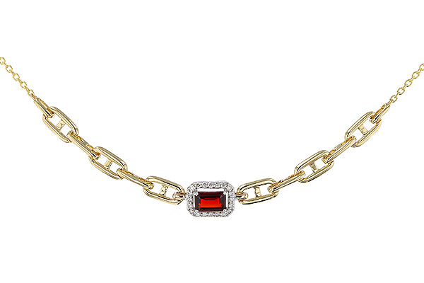 C311-11215: NECK .63 GARNET .75 TGW (6x4MM E.C. GAR / 18")