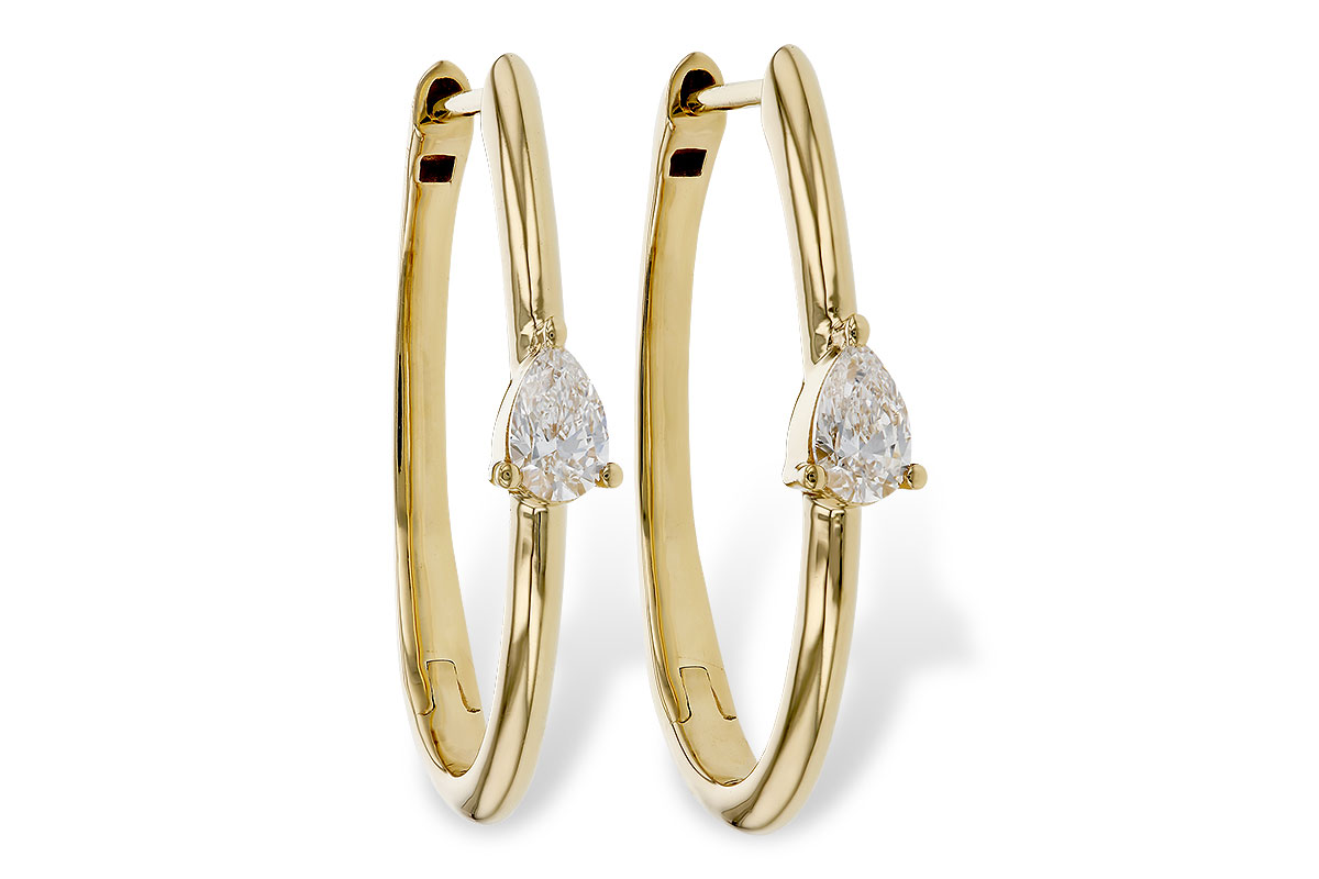 C311-11224: EARRINGS .45 TW PEAR DIAMONDS