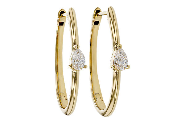 C311-11224: EARRINGS .45 TW PEAR DIAMONDS