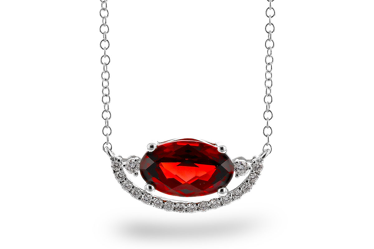 C311-11242: NECKLACE 1.94 GARNET 2.08 TGW (10x6MM GAR / 18")