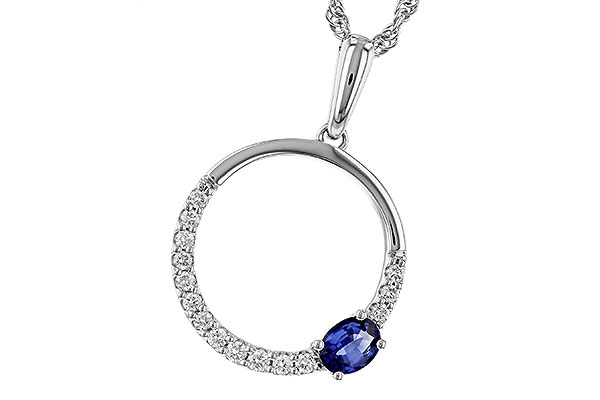 C311-12106: NECKLACE .28 SAPPHIRE .43 TGW