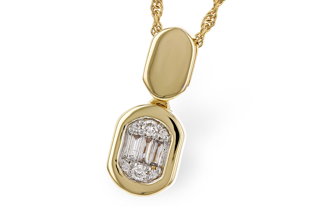 C311-14860: NECKLACE .07 TW BAG .12 TW