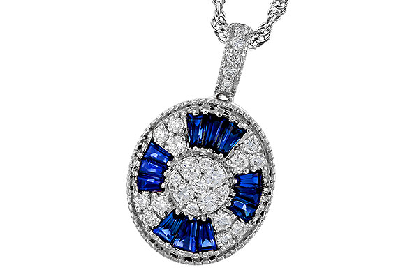 C311-15806: NECKLACE .56 TW SAPPHIRE .80 TGW