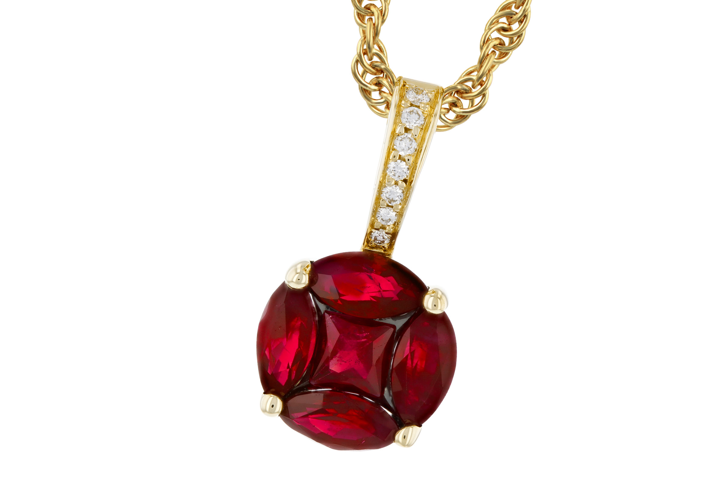 C312-00351: NECKLACE .80 RUBY .82 TW