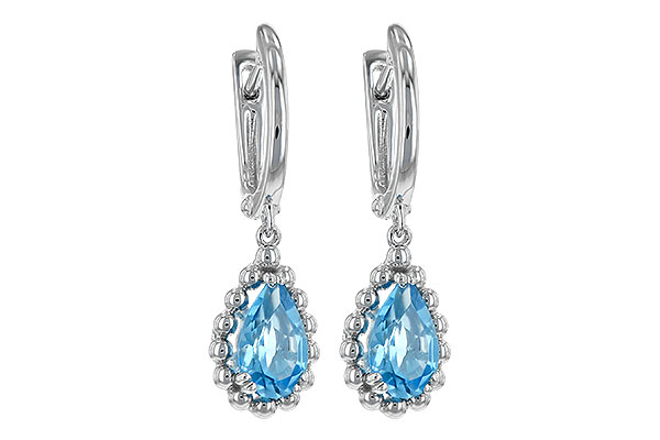 D225-67624: EARRING BLUE TOPAZ 1.70 TW