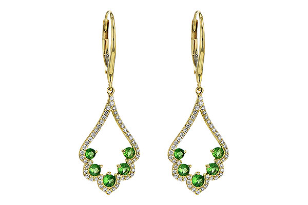 D226-54860: EARR .64 GREEN GARNET .98 TGW