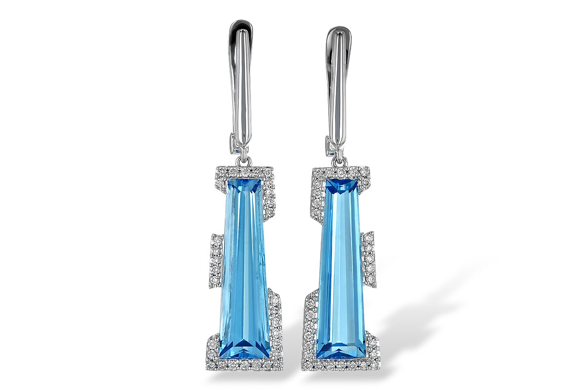 D226-55806: EARR 6.12 TW BLUE TOPAZ 6.33 TGW