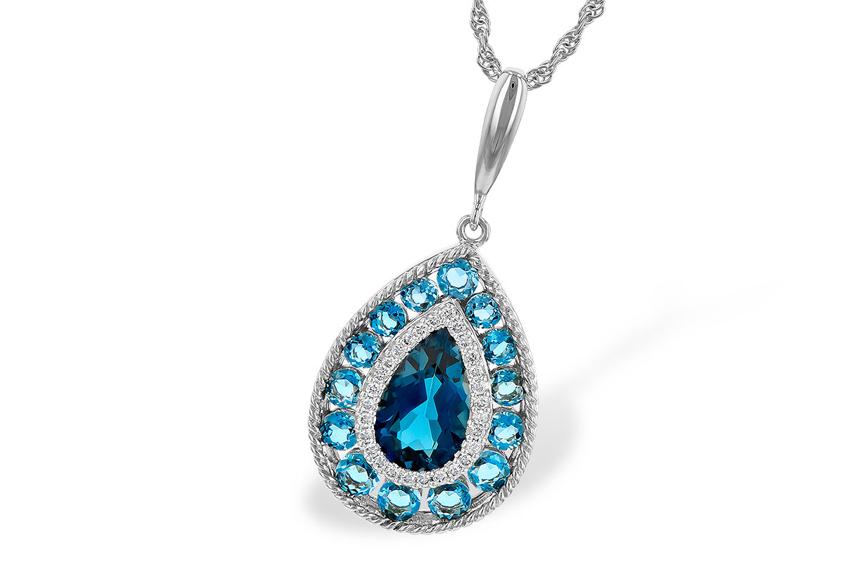 D226-58524: NECK 2.55 TW BLUE TOPAZ 2.65 TGW