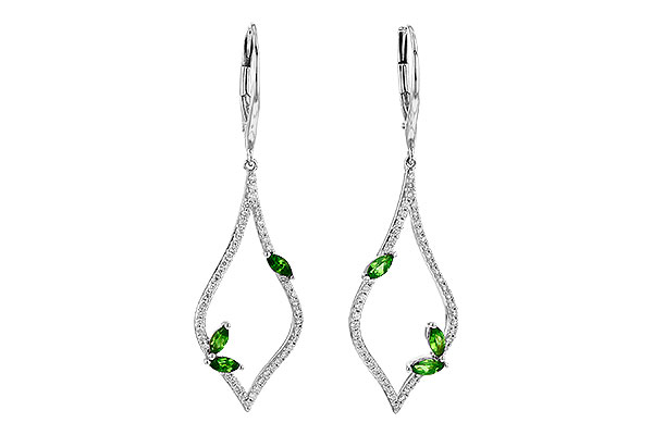 D226-60351: EARR .42 GREEN GARNET .77 TGW