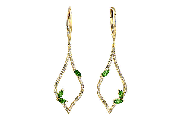 D226-60351: EARR .42 GREEN GARNET .77 TGW