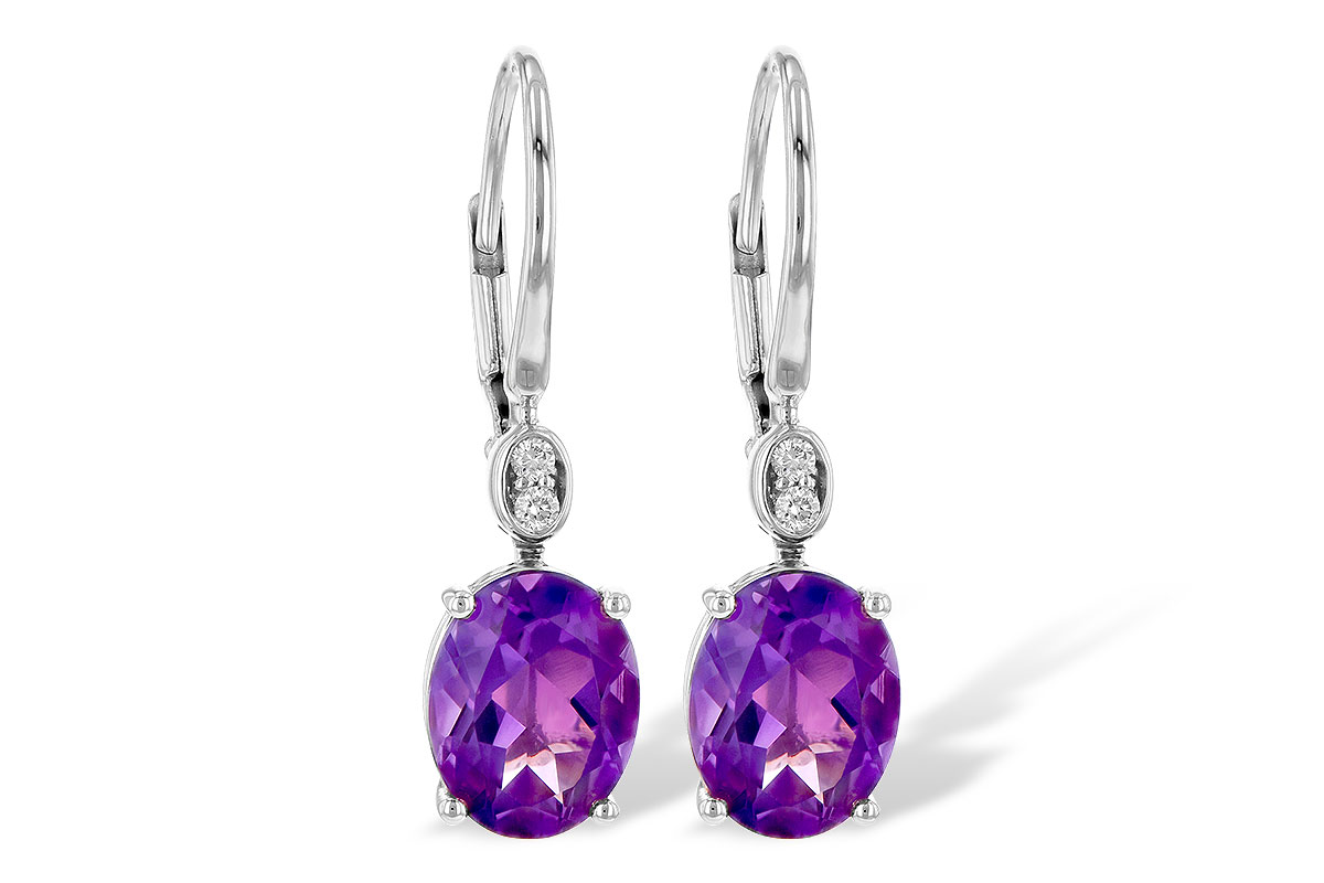 D226-63006: EARR 2.85 TW AMETHYST 2.90 TGW (9x7MM AMY)