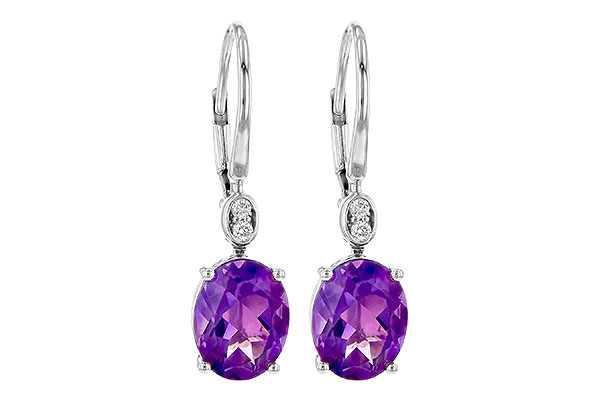 D226-63006: EARR 2.85 TW AMETHYST 2.90 TGW (9x7MM AMY)