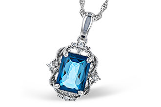 D309-30306: NECK 1.68 LONDON BLUE TOPAZ 1.73 TGW (8x6MM LBT)