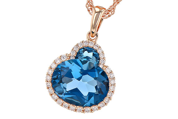 D309-33987: NECK 2.86 LONDON BLUE TOPAZ 3.00 TGW (10X8 OVAL)