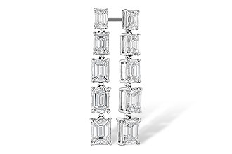 D310-19451: EARRINGS 1.90 TW EMERALD CUTS
