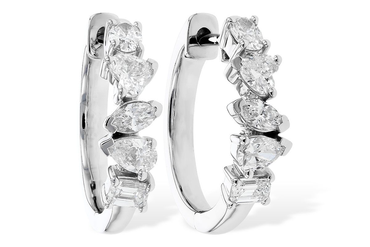 D310-24869: EARRINGS .70 TW FANCY CUT DIAS