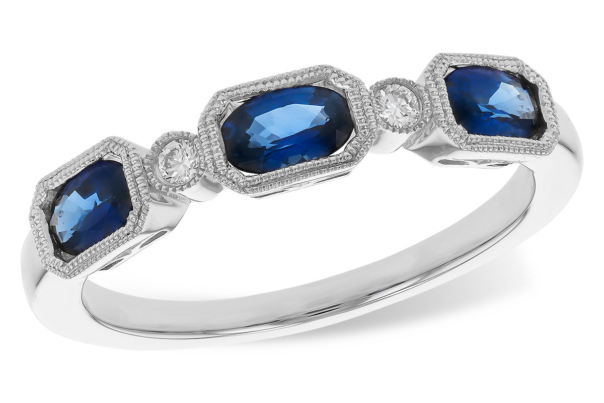D311-11233: LDS WED RG .72 SAPPHIRE .77 TGW (4x3MM SAPP)