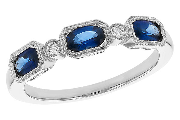 D311-11233: LDS WED RG .72 SAPPHIRE .77 TGW (4x3MM SAPP)