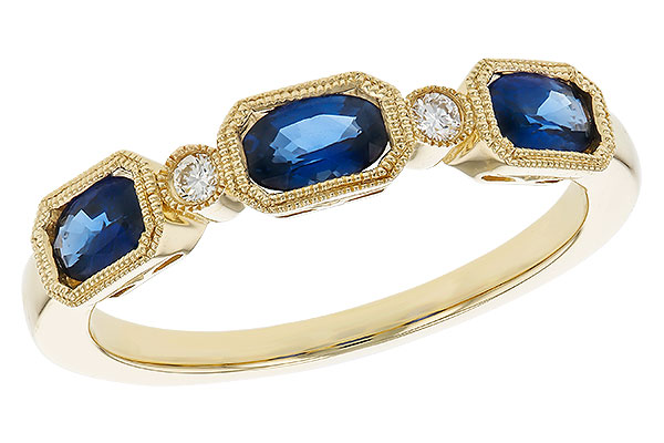 D311-11233: LDS WED RG .72 SAPPHIRE .77 TGW (4x3MM SAPP)
