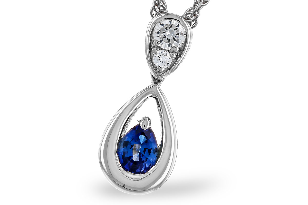 D311-12142: NECKLACE .21 SAPPHIRE .27 TGW (4x3 SAPP)