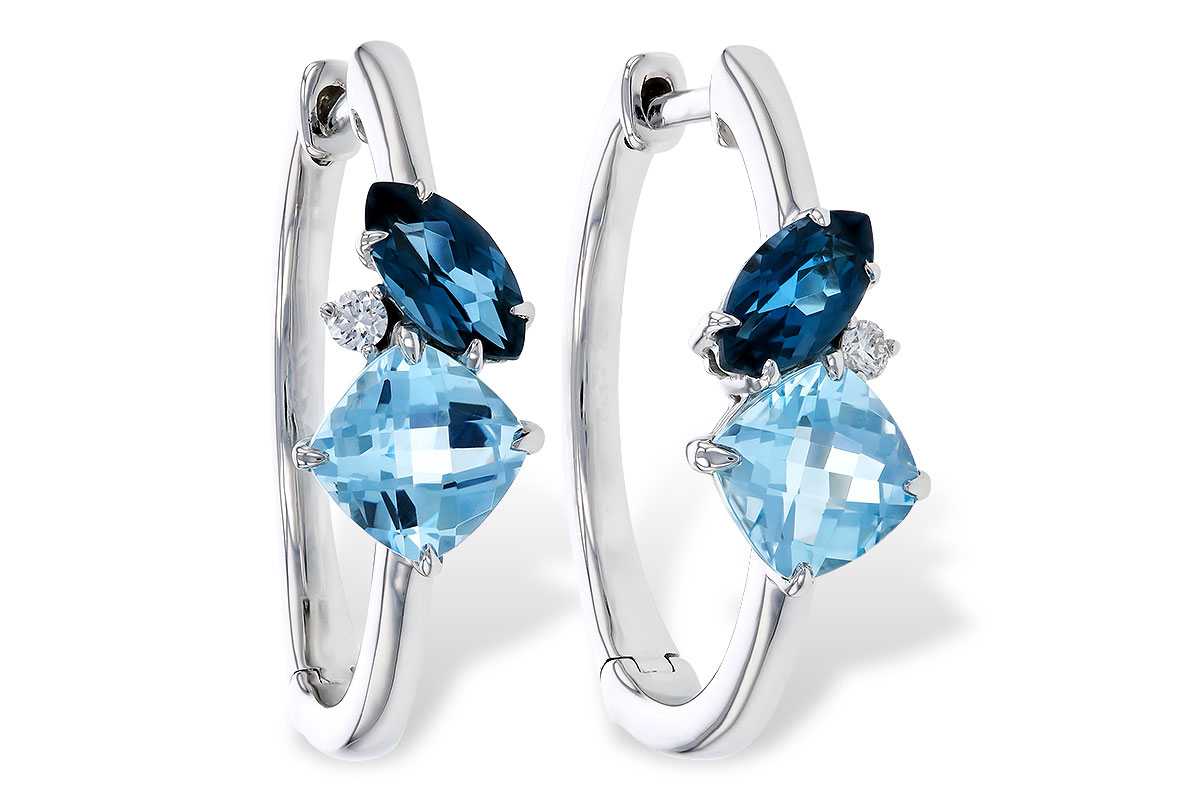 D311-13006: EARRINGS 1.82 TW BLUE TOPAZ 1.86 TGW