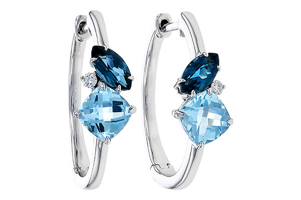 D311-13006: EARRINGS 1.82 TW BLUE TOPAZ 1.86 TGW