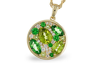 D311-13024: NECK 2.20 TW SEMI-PRECIOUS (TSAV, PER) 2.37 TGW