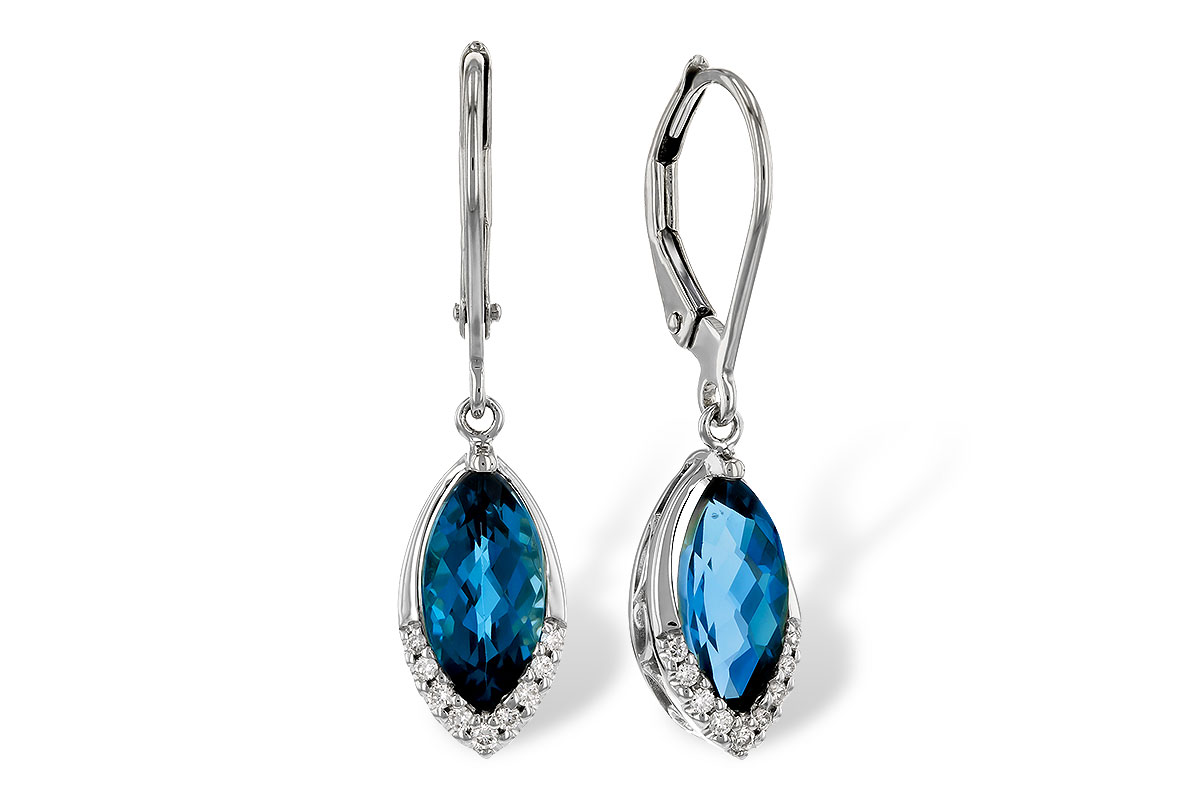 D311-16724: EARR 2.42 TW LONDON BLUE TOPAZ 2.50 TGW (9x5MM MQ)