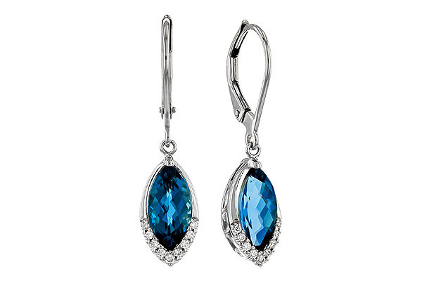 D311-16724: EARR 2.42 TW LONDON BLUE TOPAZ 2.50 TGW (9x5MM MQ)