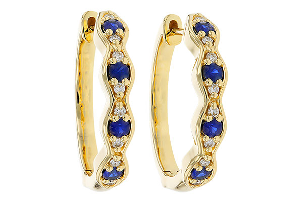D311-17569: EARRINGS .30 TW SAPPHIRE .40 TGW