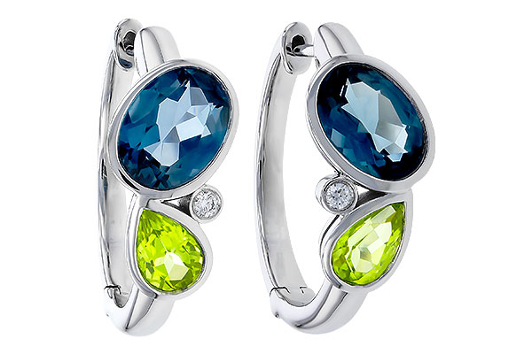 D311-17606: EARRINGS 2.97 SEMI-PREC (PER,LBT) 3.00 TGW