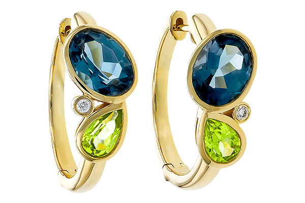 D311-17606: EARRINGS 2.97 SEMI-PREC (PER,LBT) 3.00 TGW