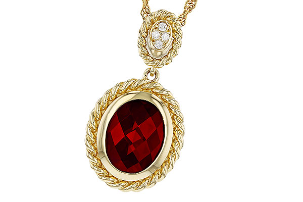 D312-00315: NECKLACE 2.10 GARNET 2.12 TGW (9x7MM GAR)