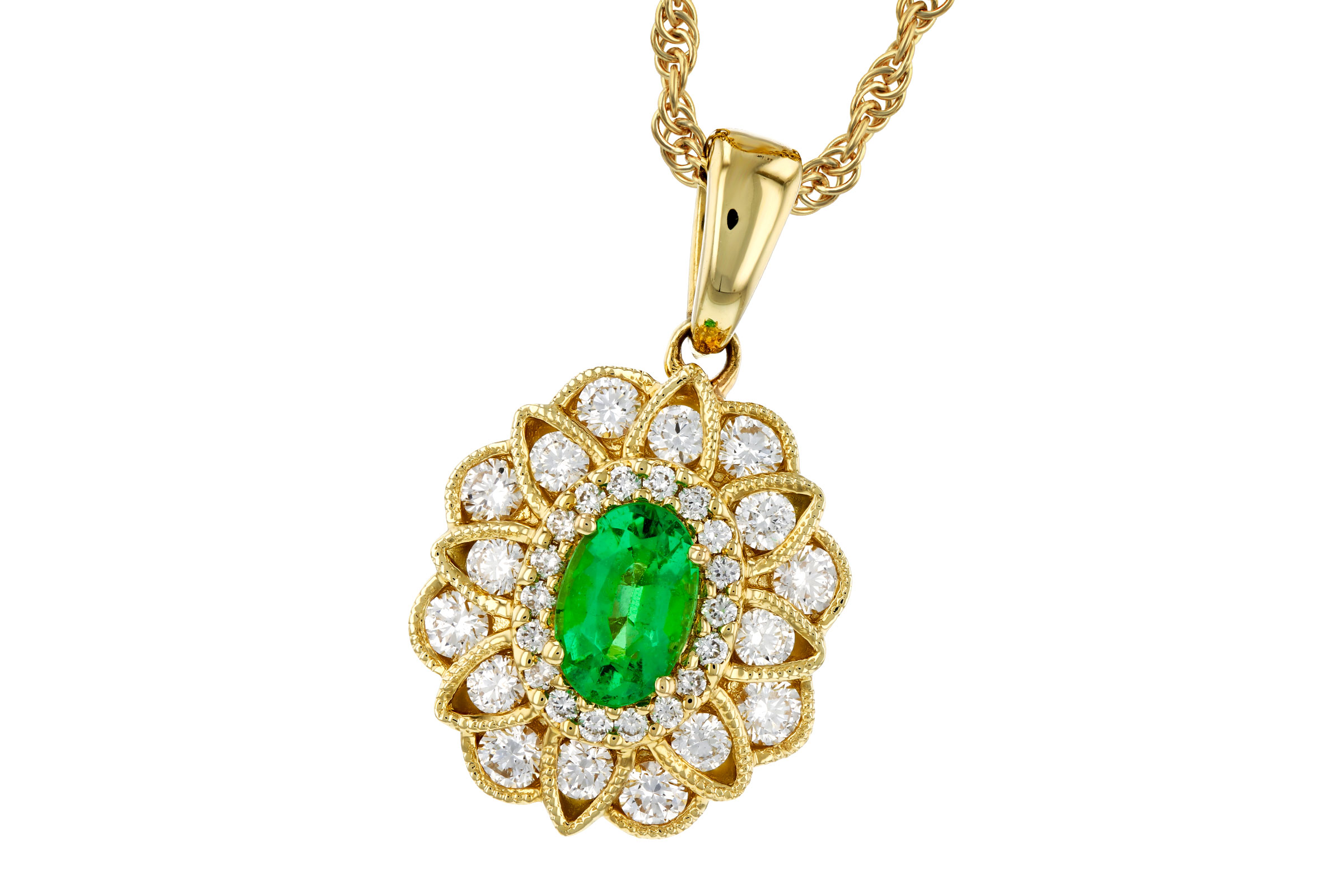 D312-01233: NECK .46 EMERALD .98 TGW (6X4 EMER)