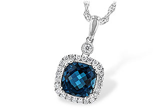 E225-64824: NECK 1.63 LONDON BLUE TOPAZ 1.80 TGW (7MM LBT)