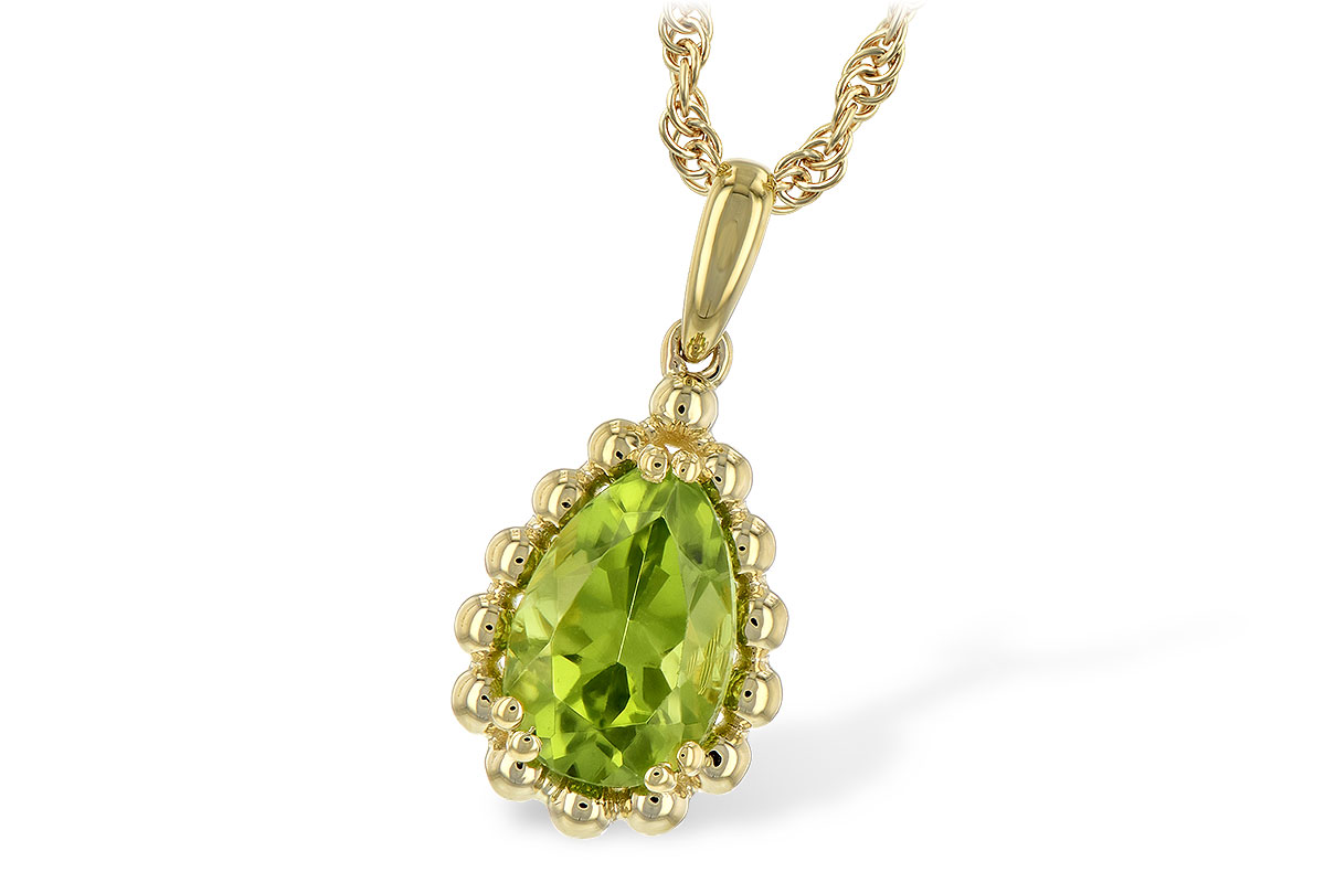E225-67624: NECKLACE 1.30 CT PERIDOT