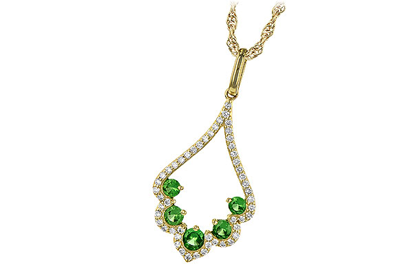 E226-54851: NECK .34 GREEN GARNET .53 TGW