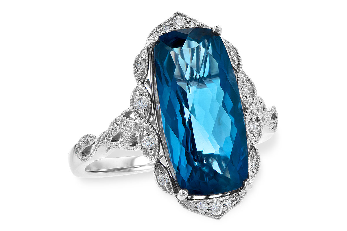 E226-55733: LDS RG 6.75 LONDON BLUE TOPAZ 6.90 TGW