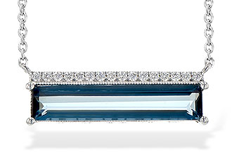 E226-60324: NECK 2.70 LONDON BLUE TOPAZ 2.80 TGW